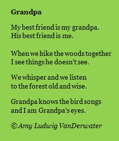 Grandpa And Me Poem | The Poem Farm: Grandpa & Killing Darlings ...