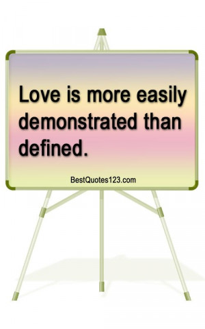 Defined Vs Demonstrated #love #quotes