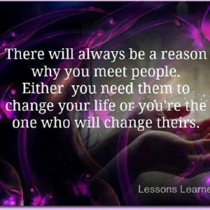Always a reason you meet people