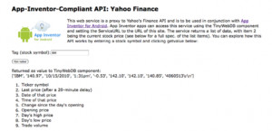 finance api loading xml and json data from dim quotes
