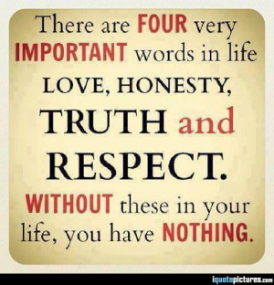 Four very important words in life
