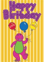 Barney the Dinosaur Birthday Card