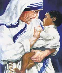 Mother Teresa Helping The Sick In honor of mother teresa: