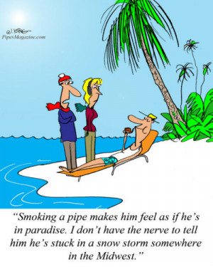 Humour et dessins sur la pipe et le tabac (uniquement)