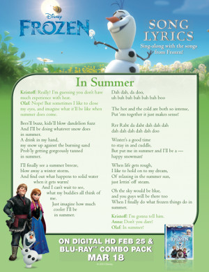 Frozen In Summer Song Lyric