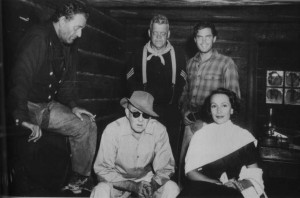 ... left: with Vera Miles; director John Ford shows Jeff how to kiss