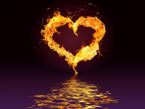 Love is that flame that once kindled burns everything,