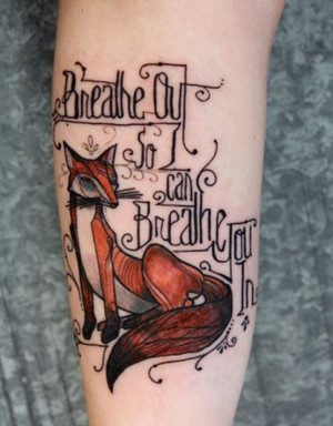 Most people who get fox tattoos choose a red fox as opposed to the ...