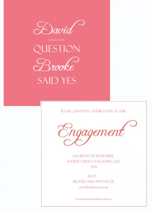 Engagement Invitation He Asked She Said Yes picture