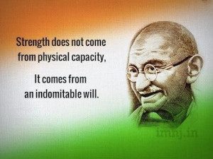 Strength gandhi picture quote