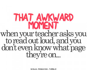 That Awkward Moment When...