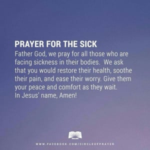Prayer for the sick