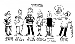 ... political cartoons Reverse racism affirmative action colleges