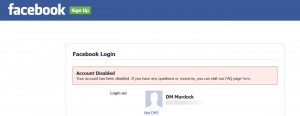 UPDATE : Facebook has now reinstated my account ! THANKS SO VERY MUCH ...
