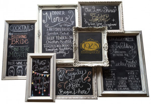 WEDDING CHALKBOARD COLLECTION: 1928 PLANNING CO. RENTALS