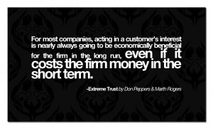 ... customers in the the short term to create more value in the long term