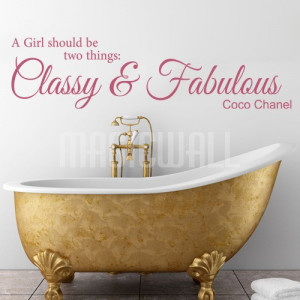 Home » Classy Fabulous Girl - Coco Chanel - Wall Quotes - Wall Decals ...