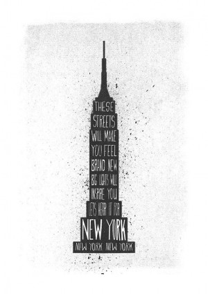 Empire State Of Mind - Jay Z and Alicia Keys - Song Lyric Typography ...