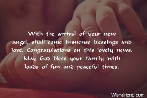 With the arrival of your new angel, shall come immense blessings and ...