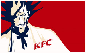 Download the Bleach anime wallpaper titled: 'Kenpachi KFC'.