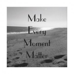 Life Moments Quote Stretched Canvas Print by QuoteLife