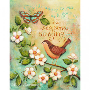 Season of Singing Bible Verse Christian Inspirational Art Print with ...
