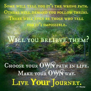 ... them choose your own path in life make your own way life your journey