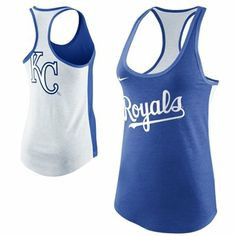 Kansas City Royals Ladies Tri-Blend Loose Fit Racerback Tank - Royal ...