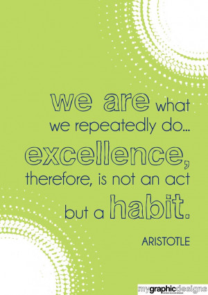 Aristotle Quotes Excellence Wall art aristotle quote