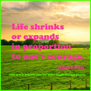Inspirational strong women quotes-Life shrinks or expands in ...