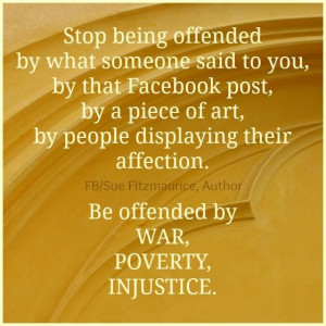 Stop being offended
