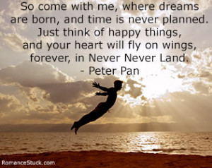 fly on wings forever in never never land peter pan