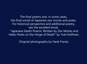 japanese death poems death death poems this is another poem that was