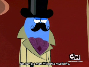 cartoon network blu mustache