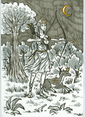 Artemis Goddess Symbol Tattoo