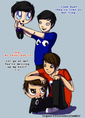 Anonymous requested “Big Dan and Phil” discovering the Chibi Dan ...