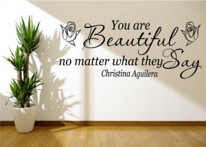 Details about Christina Aguilera You Are Beautiful Lyrics Vinyl Wall ...