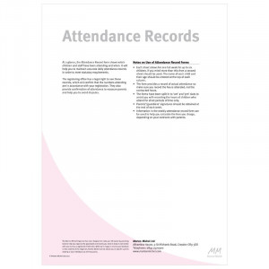Childminder Attendance Sheet