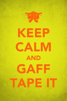 Gaff tape fixes EVERYTHING! #TheatreTechie #techie #TechieLife More