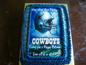 Dallas Cowboys Happy Birthday Cake