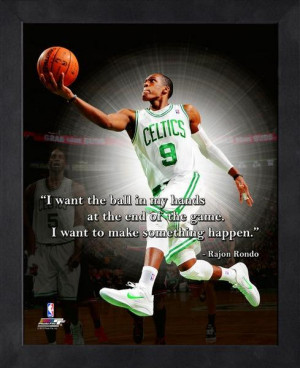 Boston Celtics Rajon Rondo Framed Pro Quote