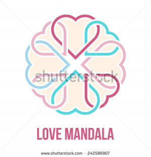 Many united hearts - friendship, love and charity concept. Vector ...