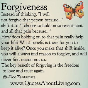 Forgiveness - Shift in Thinking