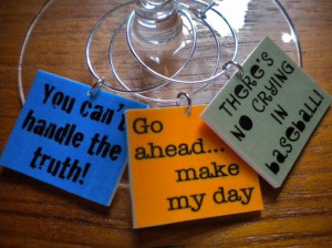 12 Best Movie Quotes Wine Charms for the Wine by FortySevenGems, $23 ...