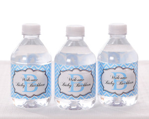 baby shower water bottle labels