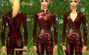 Mord Sith Cara Braid Mord sith red leather outfit