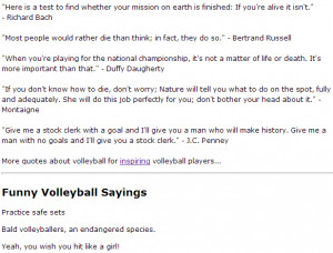 Funny Inspirational Volleyball Quotes