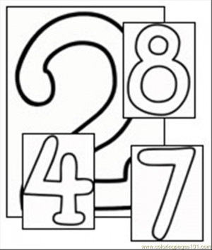 Preschool Color by Number Coloring Pages