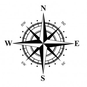 Compass Rose Nautical - Vinyl Decal Compas Rose Stencil, Compass Rose