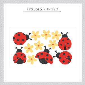 Cute Ladybugs Printed Wall Decal